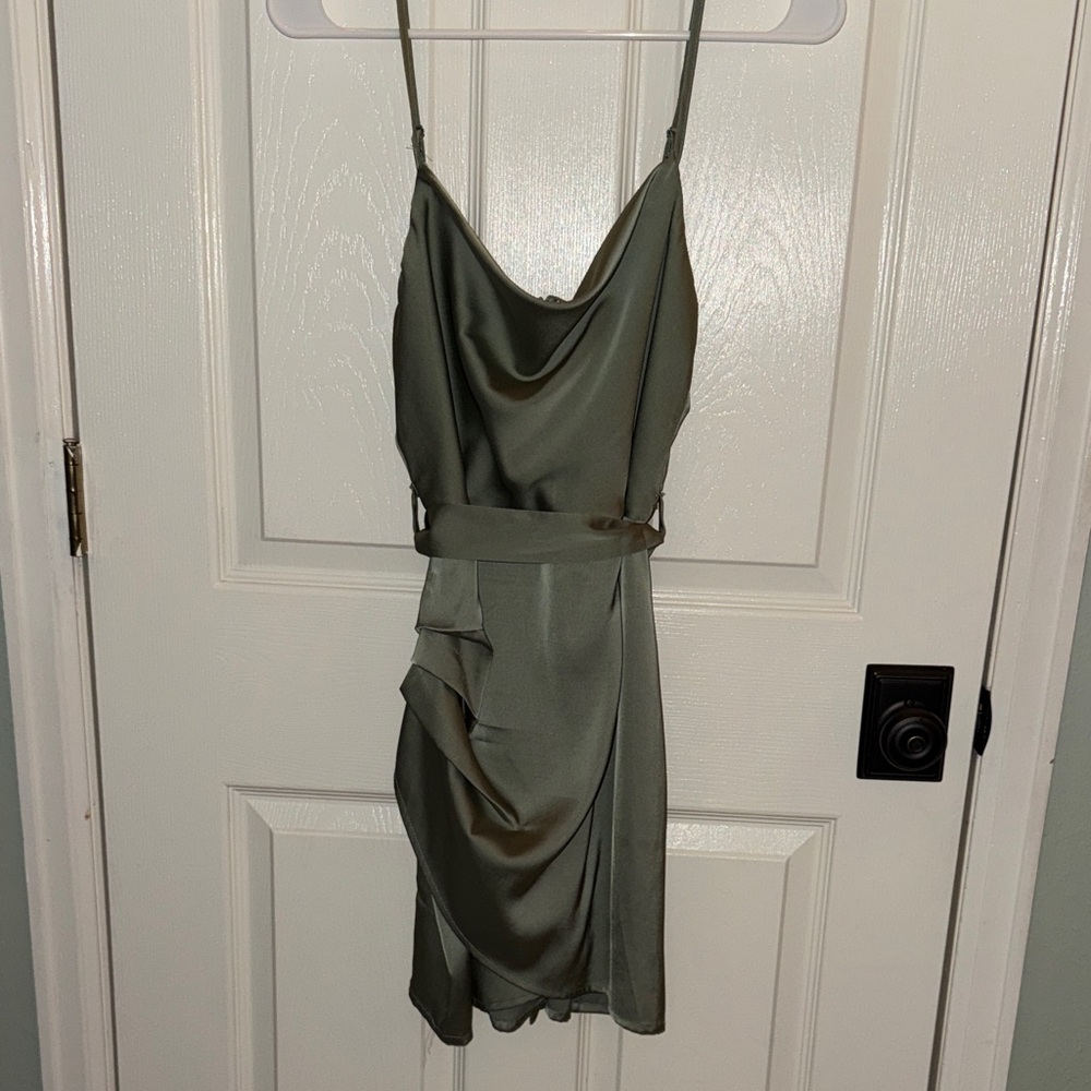 Elegant Sage Green mini Women's Dress